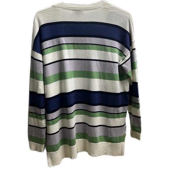 Women’s LOFT Ann Taylor, LongLine, Cardigan, Multi Colors, Size Medium - Picture 2 of 4